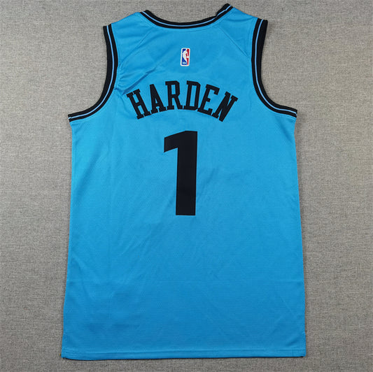 Clippers HARDEN #1 Blue City Edition NBA Jerseys