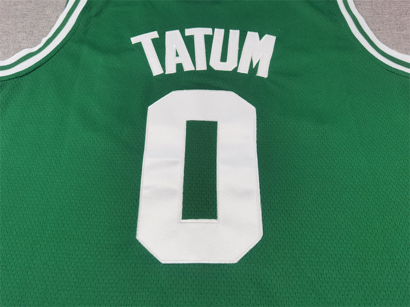 Boston CELTICS TATUM #0 White Top Quality Hot Pressing Green NBA Jersey