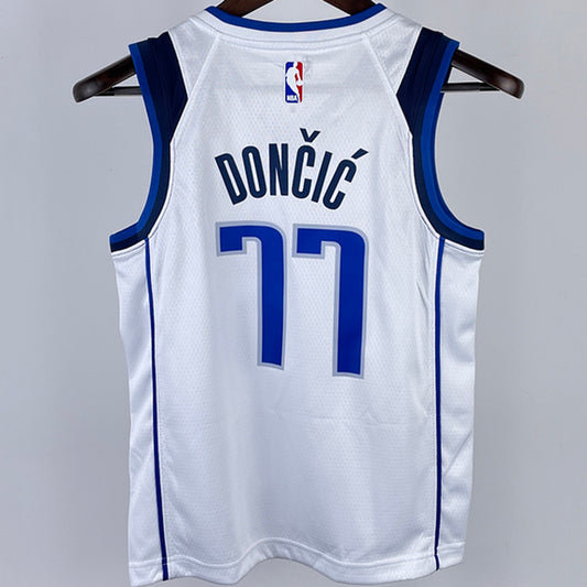 Dallas Mavericks DOECIC #77 White Kids NBA Jersey
