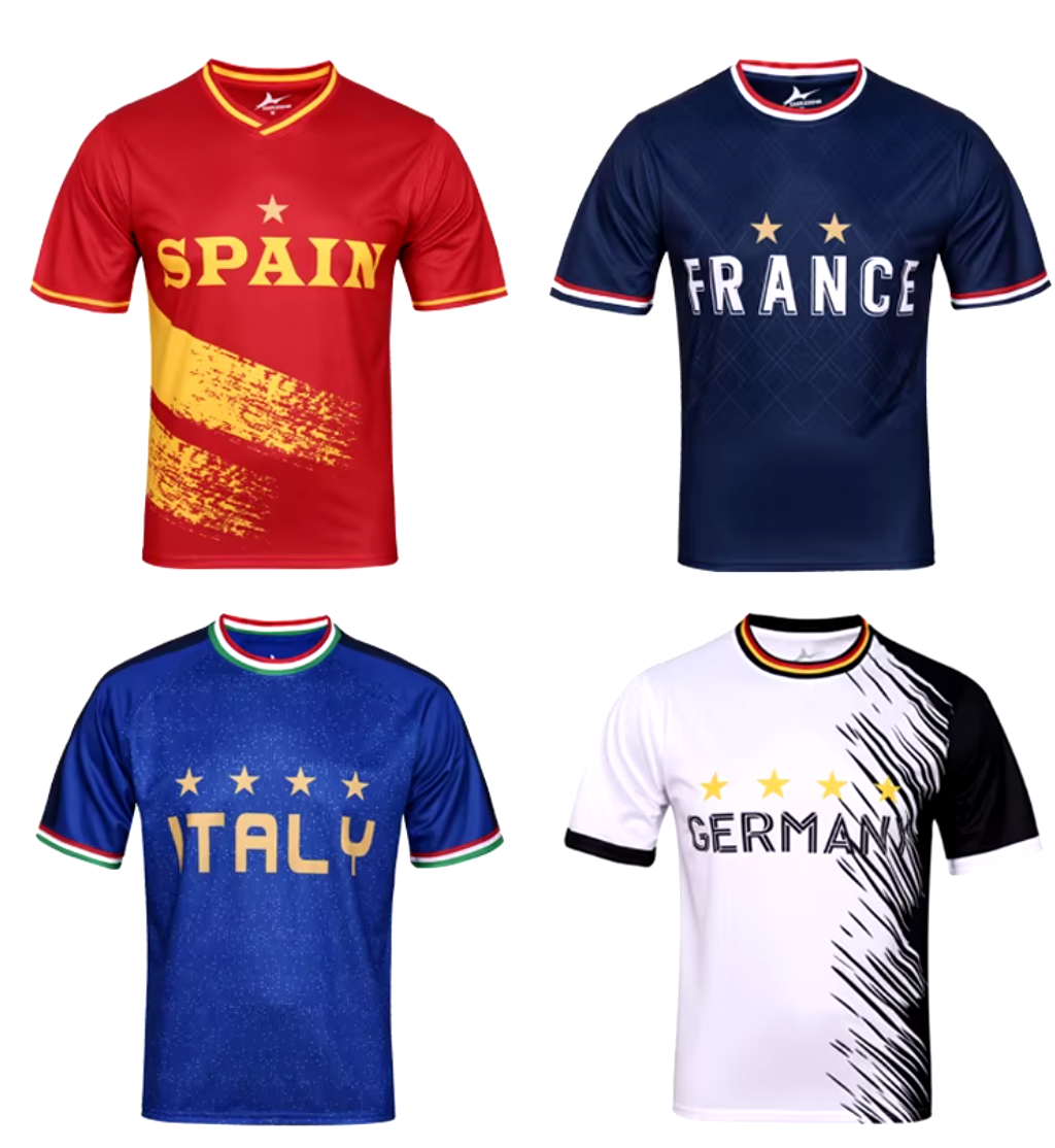 Top 24 of the European Football Soccer Jersey - Romania, Poland, Austria, Czech, Croatia, Denmark, Turkey, Hungary...