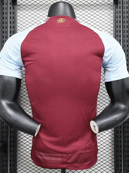 Aston Villa Home Player Version Soccer Jersey