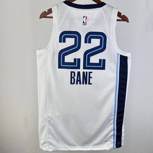Memphis Grizzlies BANE #22 White NBA Jerseys Hot Pressed