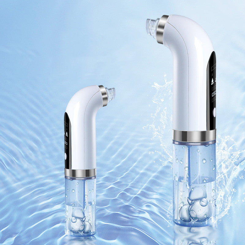 Advanced Small Bubble Hydro Facial Pore Vacuum - 6-in-1 Electric Water-Cycling Blackhead Suction & Skin Refining Instrument