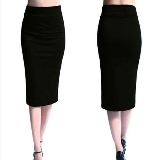 Slim Fit High Waist Pencil Skirt