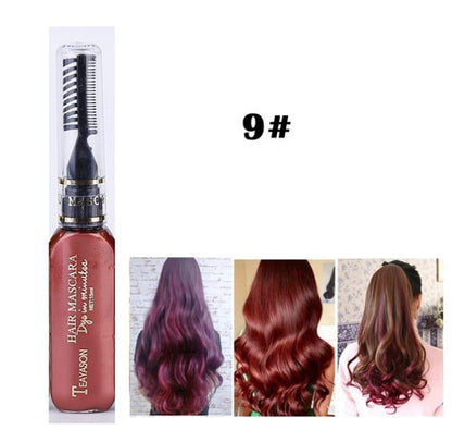 Temporary Hair Dye Mascara - 13 Colors Temporary Hair Dye Mascara Hair Dye Cream Non-toxic DIY Hair Dye Pen