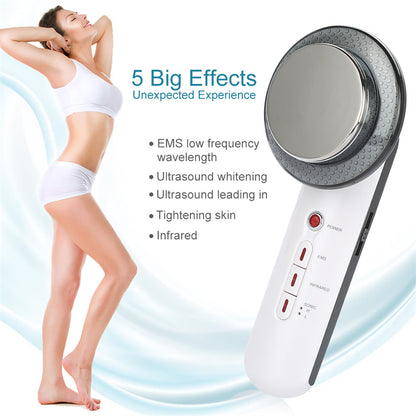 3-in-1 Handheld Ultrasonic Cavitation Slimming Device - EMS Body Sculpting Massager & Far-Infrared Skin Tightening Instrument