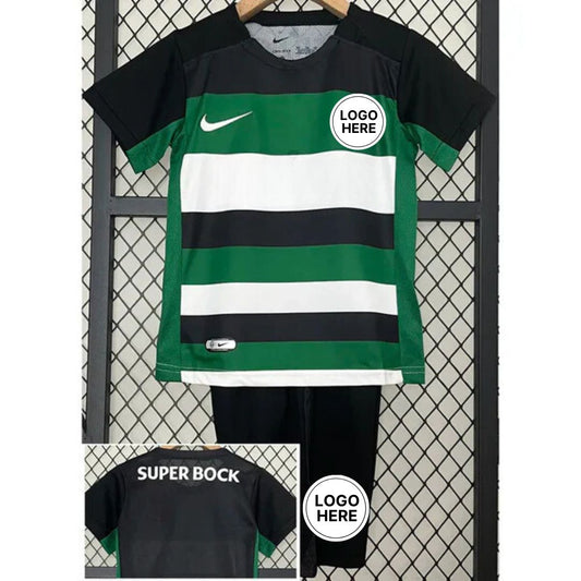 2025 Sporting Lisbon Home Kids Soccer Jersey