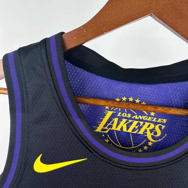 LAKERS JAMES #6 Royal blue City Edition Top Quality Hot Pressing NBA Jersey