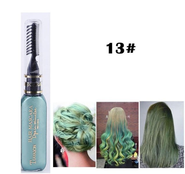 Temporary Hair Dye Mascara - 13 Colors Temporary Hair Dye Mascara Hair Dye Cream Non-toxic DIY Hair Dye Pen