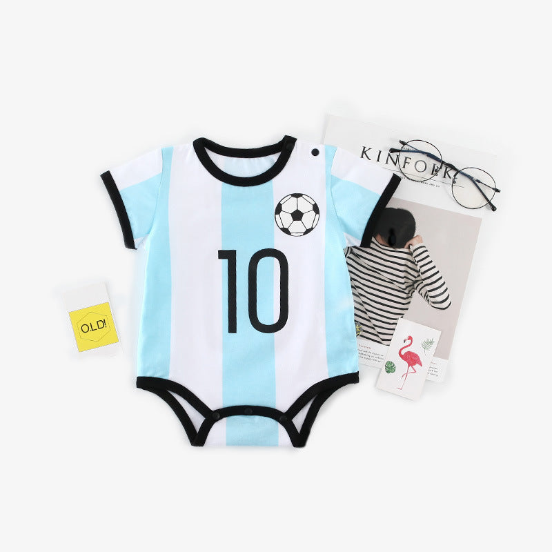 Baby Football Romper – Soft Cotton Sportswear for 0–12 Months