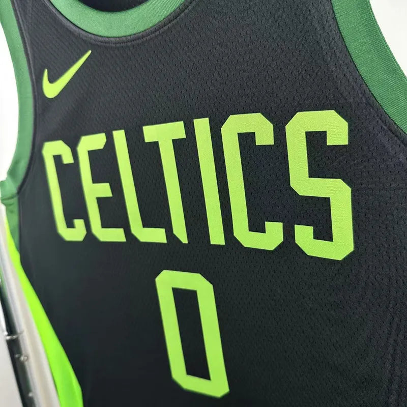 CELTICS TATUM #0 Black City Edition Top Quality Hot Pressing NBA Jersey