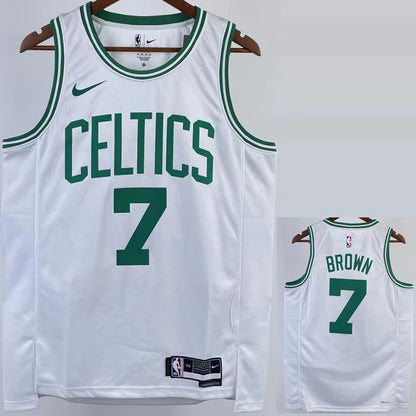 CELTICS BROWN #7 White Top Quality Hot Pressing NBA Jersey
