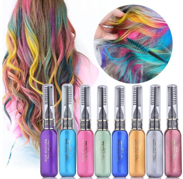 Temporary Hair Dye Mascara - 13 Colors Temporary Hair Dye Mascara Hair Dye Cream Non-toxic DIY Hair Dye Pen