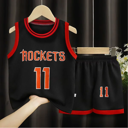 NBA Boston, Bulls, Rockets, Golden State Kids Jersey and Shorts Set