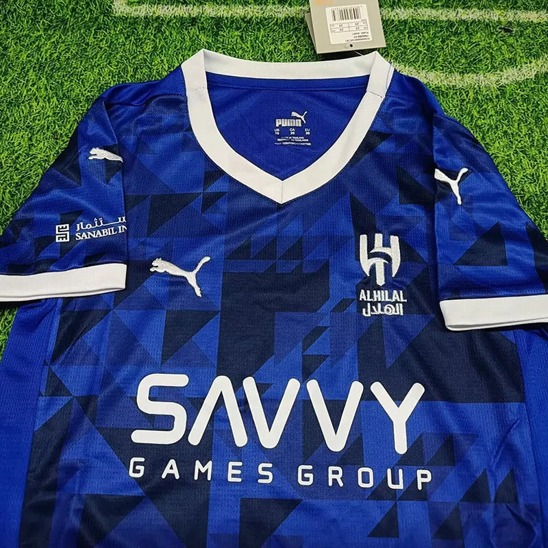 2025-26 Al-Hilal Home Kids Player Version Soccer Jersey
