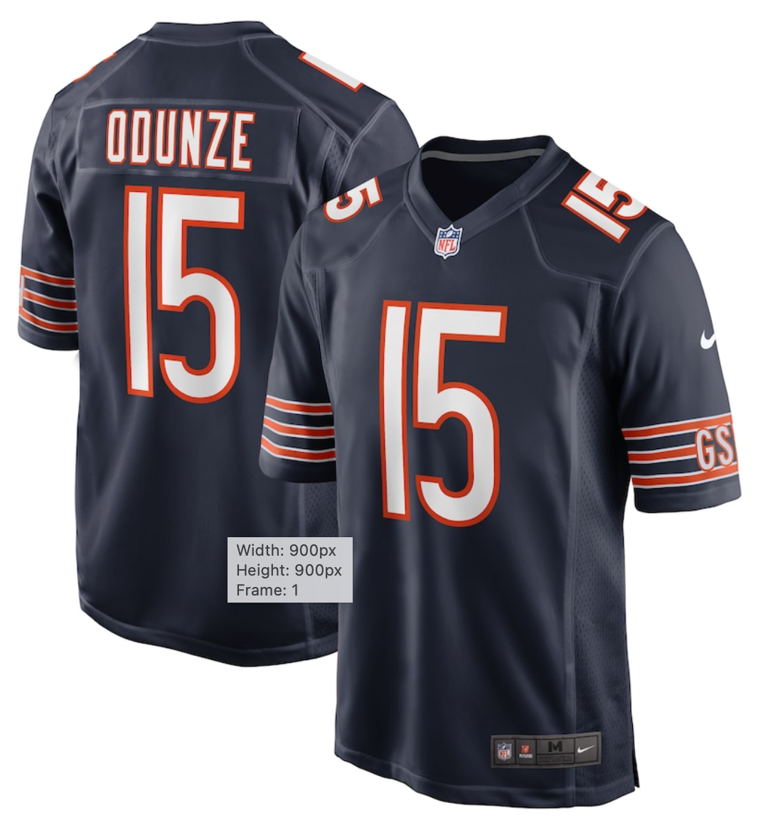 NFL Chicago Bears Williams, Odunze, Payton, Moore, Fields  and Customize Name/Number Jerseys - Quality Fabric Jersey