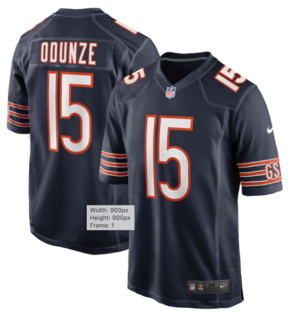 NFL Chicago Bears Williams, Odunze, Payton, Moore, Fields  and Customize Name/Number Jerseys - Quality Fabric Jersey
