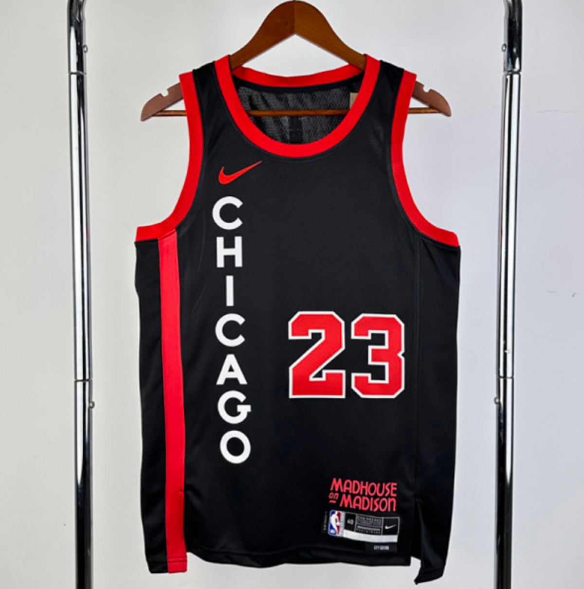 BULLS JORDAN #23 Black City Edition Top Quality Hot Pressing NBA Jersey
