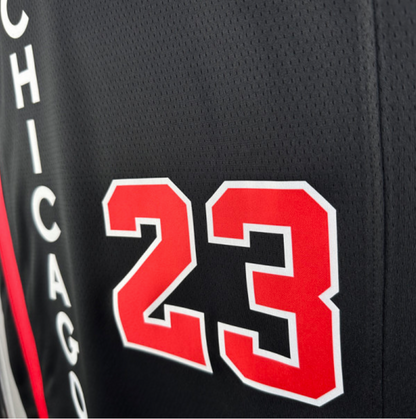 BULLS JORDAN #23 Black City Edition Top Quality Hot Pressing NBA Jersey