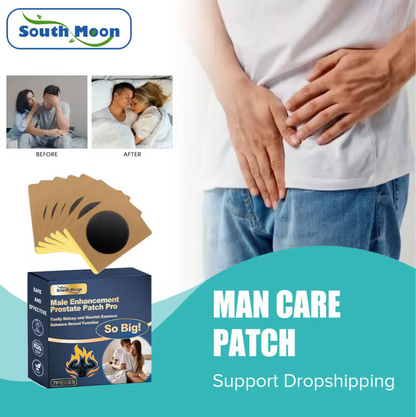 SOUTH MOON Men's Prostate Care Patch Pro – Botanical Transdermal Navel Application Matrix for Bladder Comfort & Urinary Wellness Support (30 Patches)
