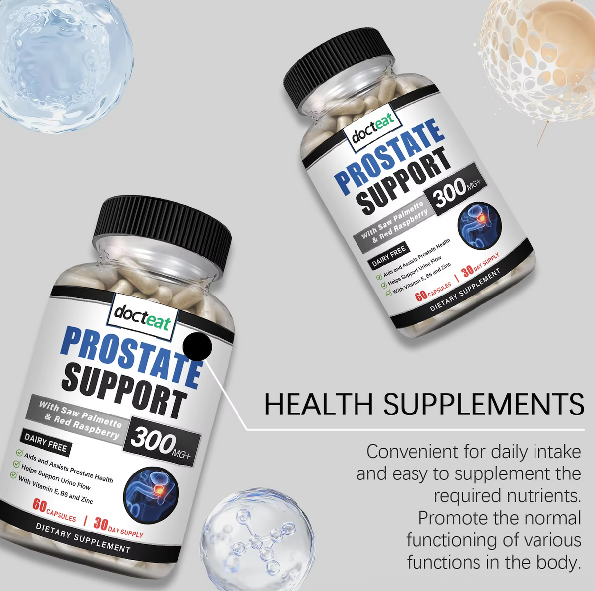 Saw Palmetto Complex Capsules – Advanced Men's Urinary Health, Bladder Comfort & Long-Term Prostate Wellness Support Supplement (60 Caps)