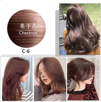 AUGEAU Herbal Hair Dye Shampoo (500ml) – Ammonia-Free, Vegan, Easy Coloring & Nourishing