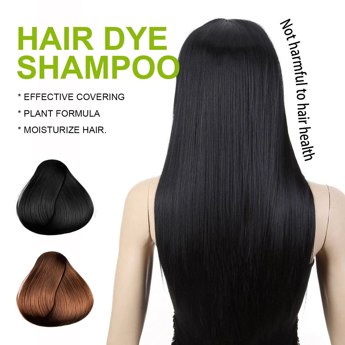 Herbal Essence Hair Dye Shampoo (100ml) – Moisturizing, Anti-Graying, & Anti-Hair Loss Color