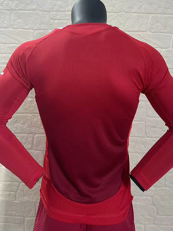 MANU Home Long Sleeve Player Version Soccer Jersey