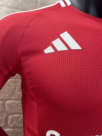 MANU Home Long Sleeve Player Version Soccer Jersey