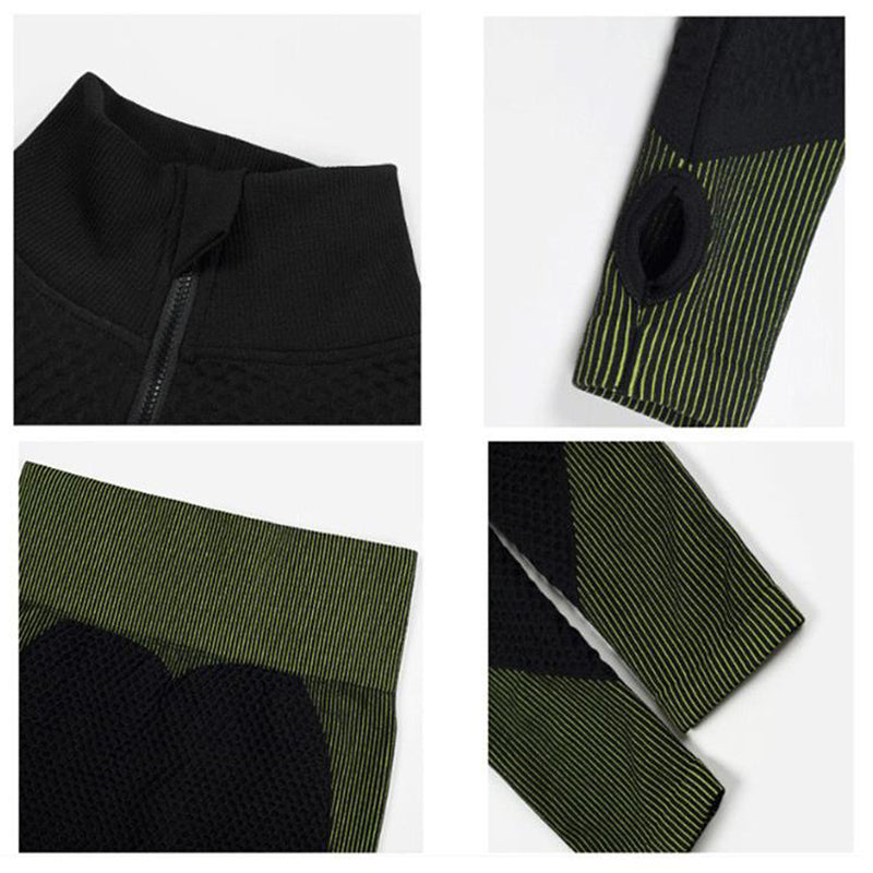 3 PCS- Look Comfortable and Fit with the Seamless Sports Set: Design that Lifts Hips and Supports Bust