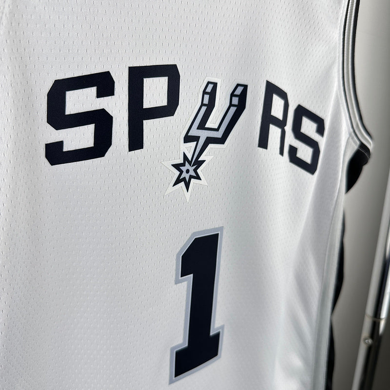 San Antonio Spurs WEMBANYAMA # 1 White Kids NBA Jersey