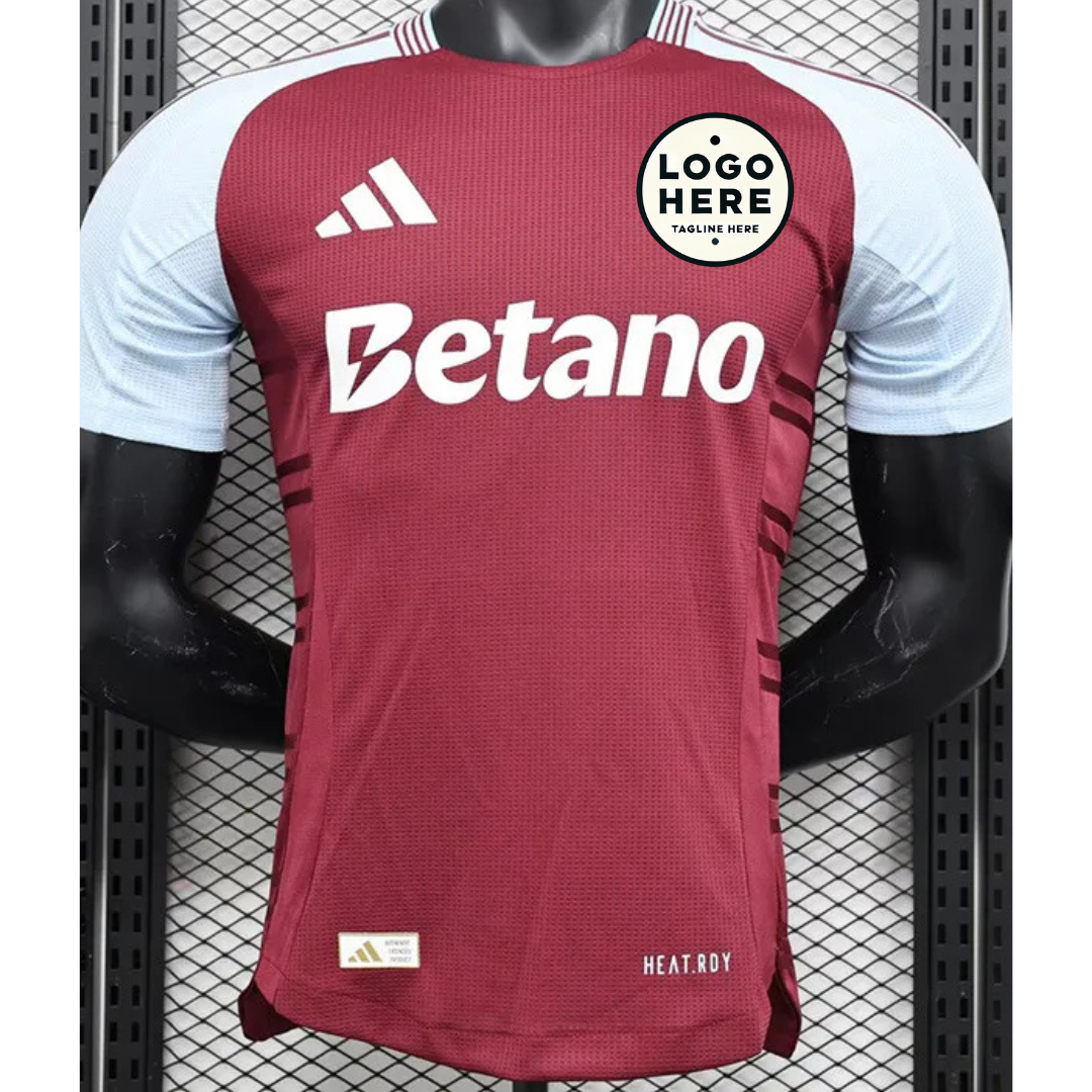 Aston Villa Home Player Version Soccer Jersey
