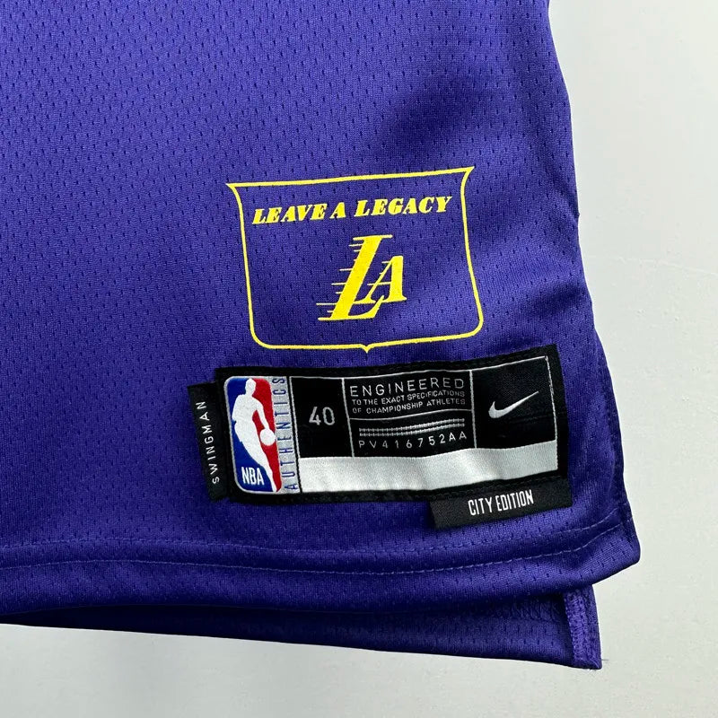LAKERS JAMES #6 Royal blue City Edition Top Quality Hot Pressing NBA Jersey