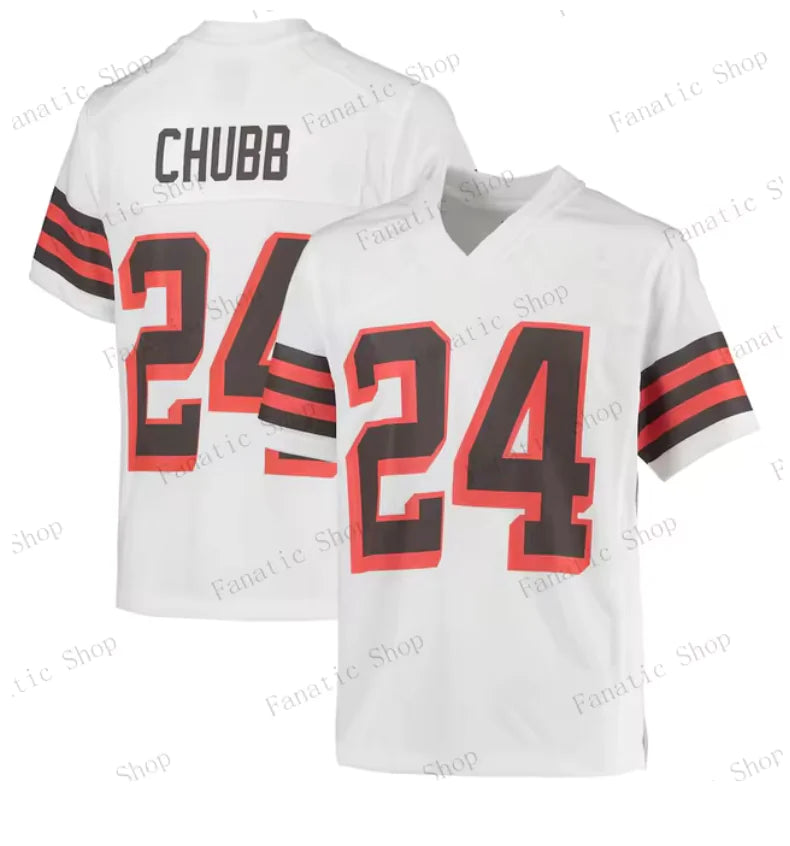 Cleveland Browns Chubb #24 NFL Jersey - Kids and Adults Jerseys