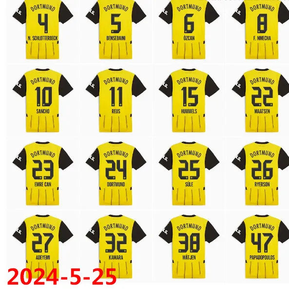 Dortmund Home Player Version Soccer Jersey