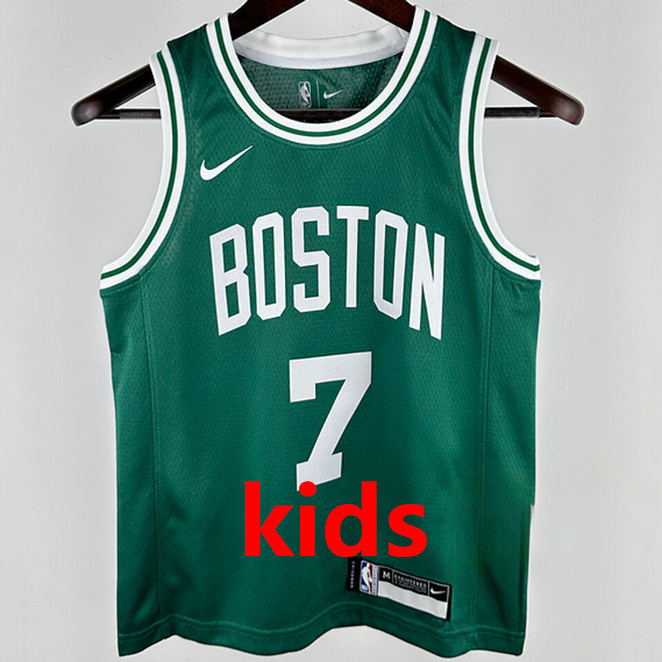 Celtics BROWN #7 Green Kids NBA Jersey