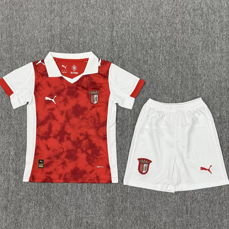 2025-26 Braga Home Kids Player Version Soccer Jersey