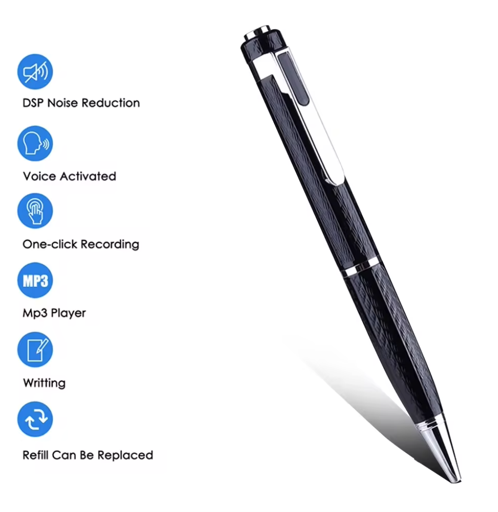 Professional Voice Recorder Pen With Long-Range Recording, USB, Noise Reduction