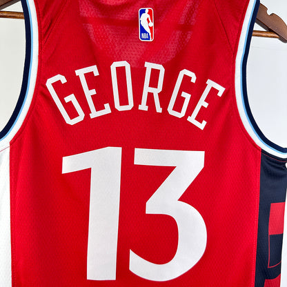 2024/25 Clippers GEORGE # 13 Red NBA Jerseys