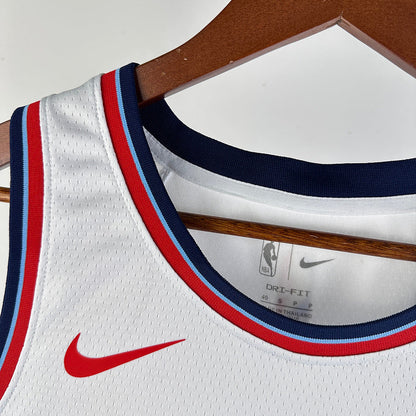Clippers WESTBROOK #0 White NBA Jerseys