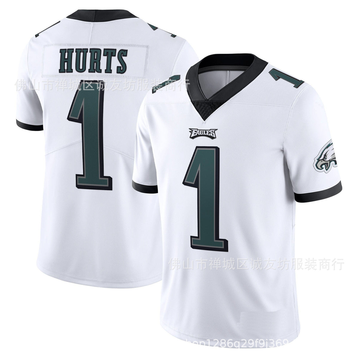 Rugby Jersey Eagle  Black, Green, White - HURTS, WENTZ