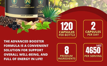 DUWZGU 11-in-1 Extra Strength Saw Palmetto Complex – Gluten-Free & Vegan Dietary Supplement for Men's Prostate Wellness, Urinary Comfort & Hair Vitality (168 Caps)