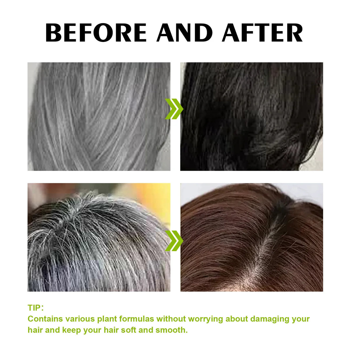 Herbal Essence Hair Dye Shampoo (100ml) – Moisturizing, Anti-Graying, & Anti-Hair Loss Color