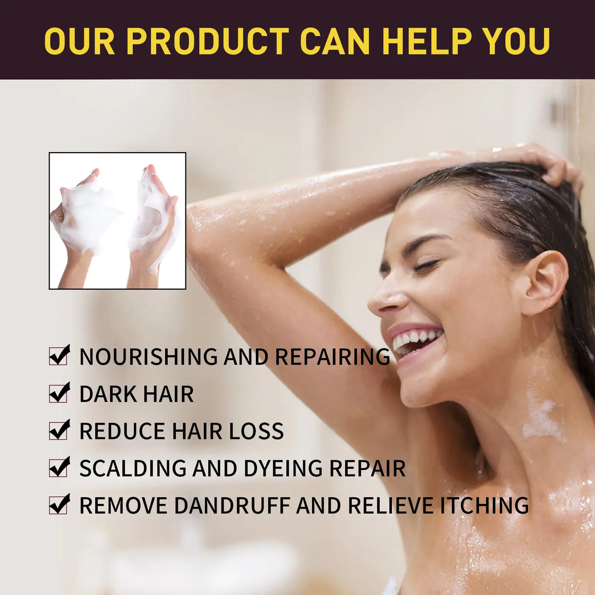 Eelhoe 3-in-1 Eelhoe 3-in-1 Herbal Permanent Hair Dye Shampoo