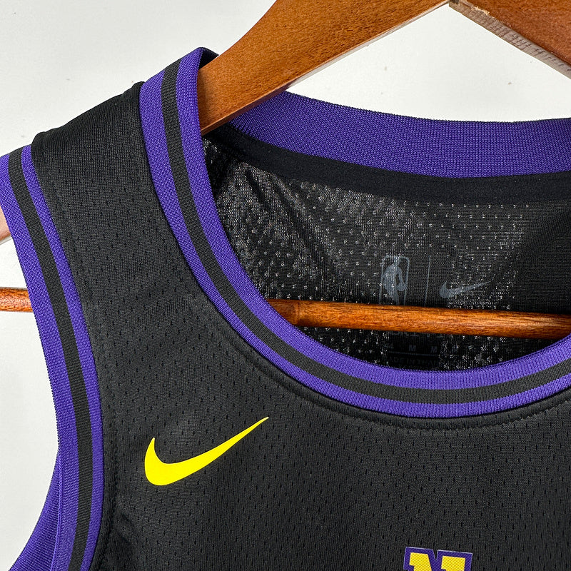 Lakers REAVES #15 Black Kids City Edition NBA Jersey
