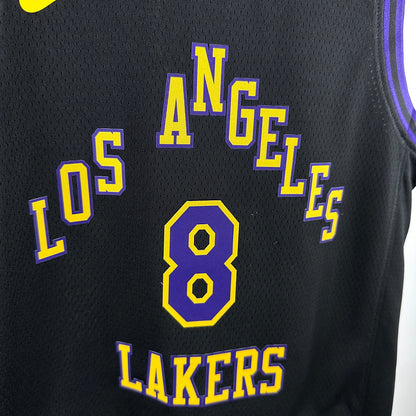 Lakers BRYANT #8 Black Kids City Edition NBA Jersey
