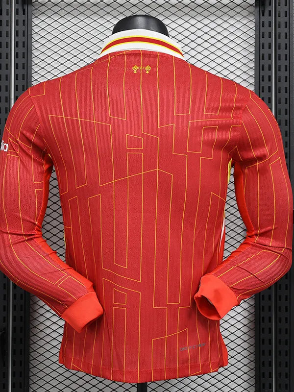 LIVERPOOL Home Long Sleeve Player Version Soccer Jersey