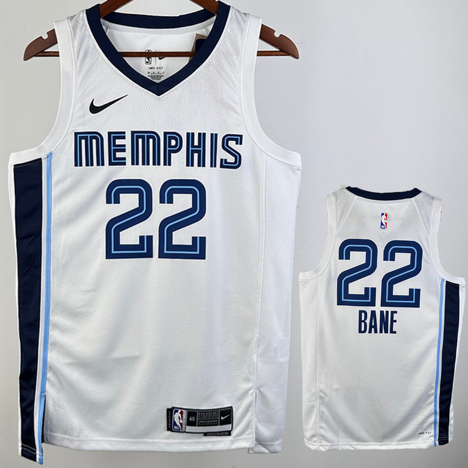 Memphis Grizzlies BANE #22 White NBA Jerseys Hot Pressed