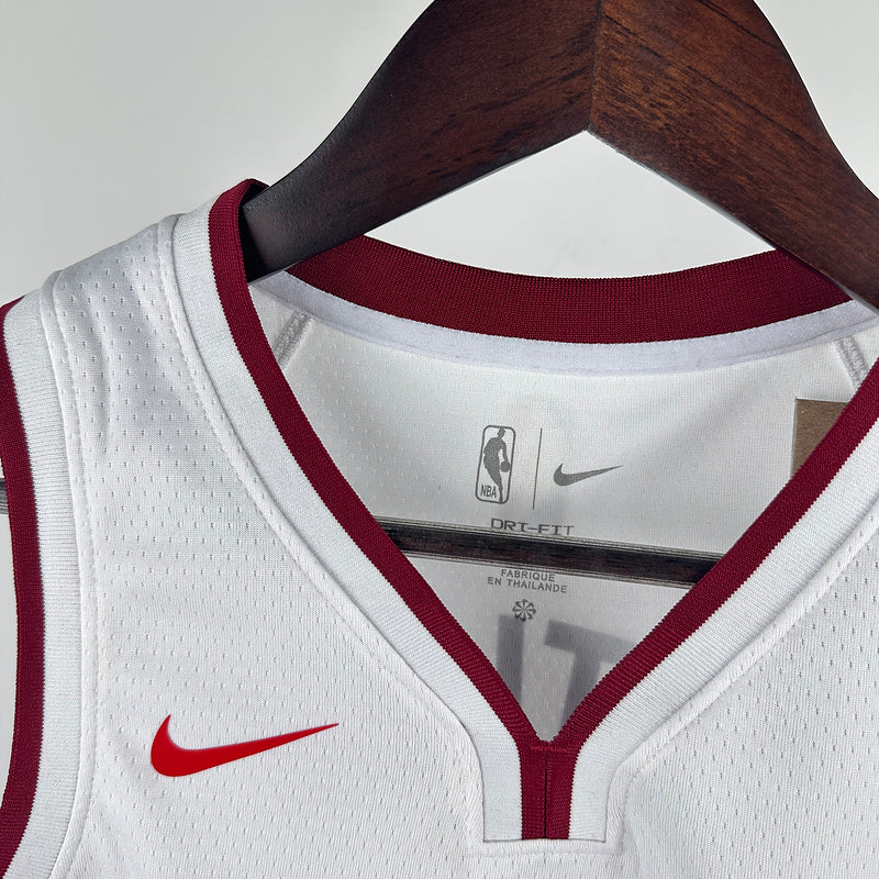Miami Heat JAMES #6 White Kids NBA Jersey