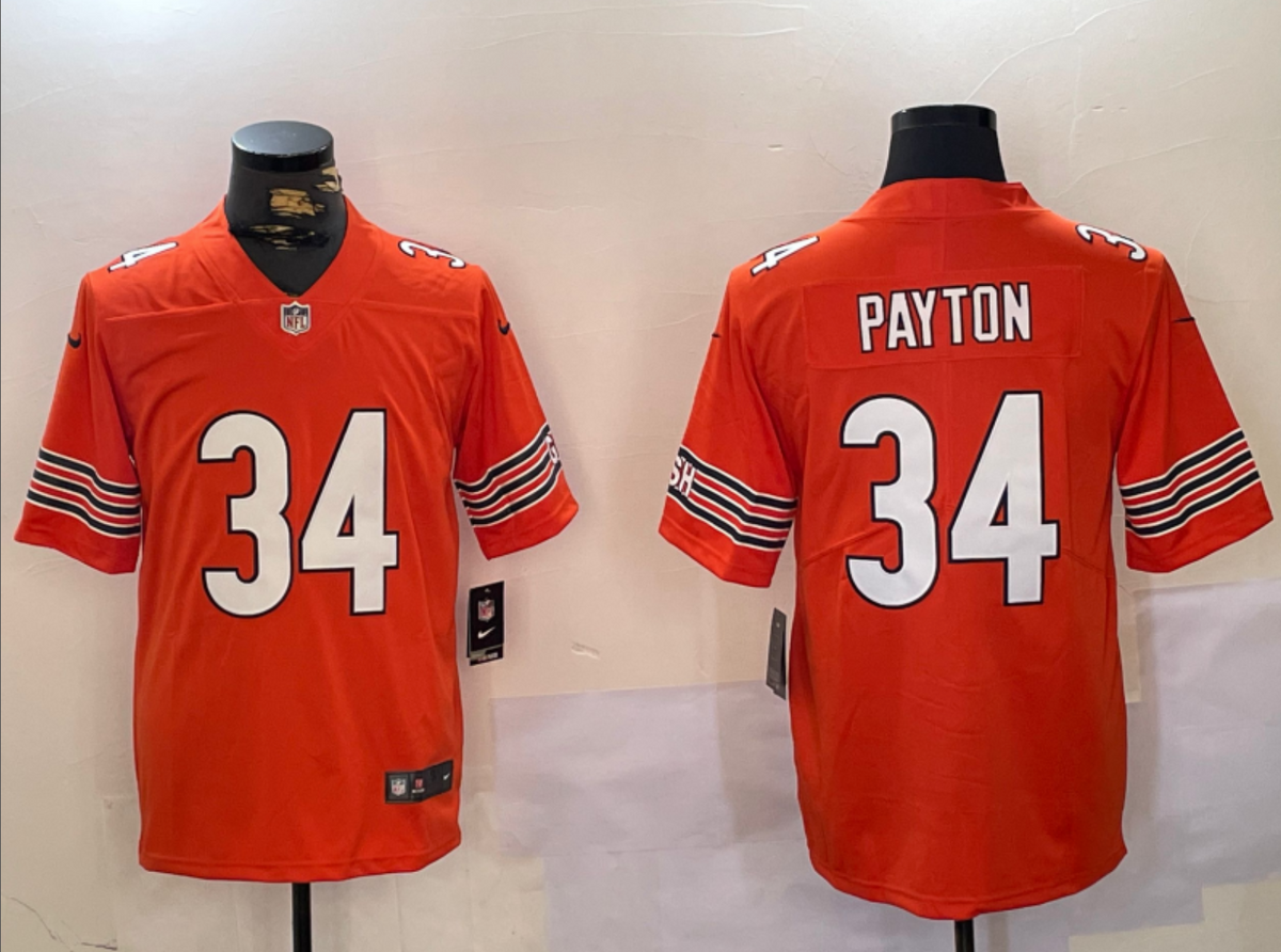 NFL Chicago Bears Williams, Odunze, Payton, Moore, Fields  and Customize Name/Number Jerseys - Quality Fabric Jersey